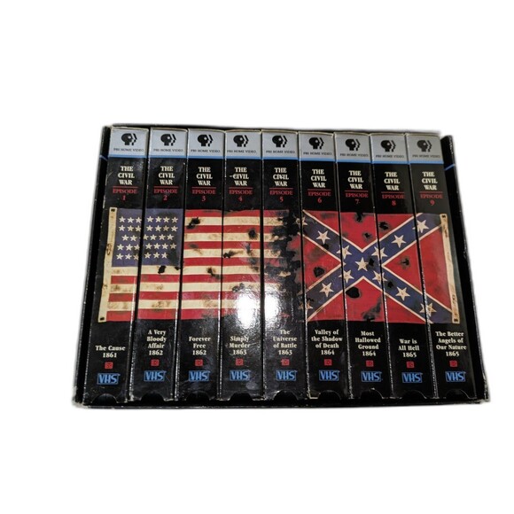 Civil War , PBS Video, 9 VHS Tape Set US History, teachers, History Collectors - Picture 1 of 12